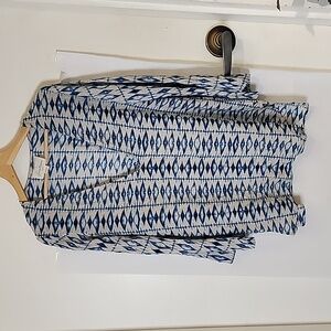 8 Days a Week by  Frankies Bikinis Blue and‎ Cream Kaftan size M